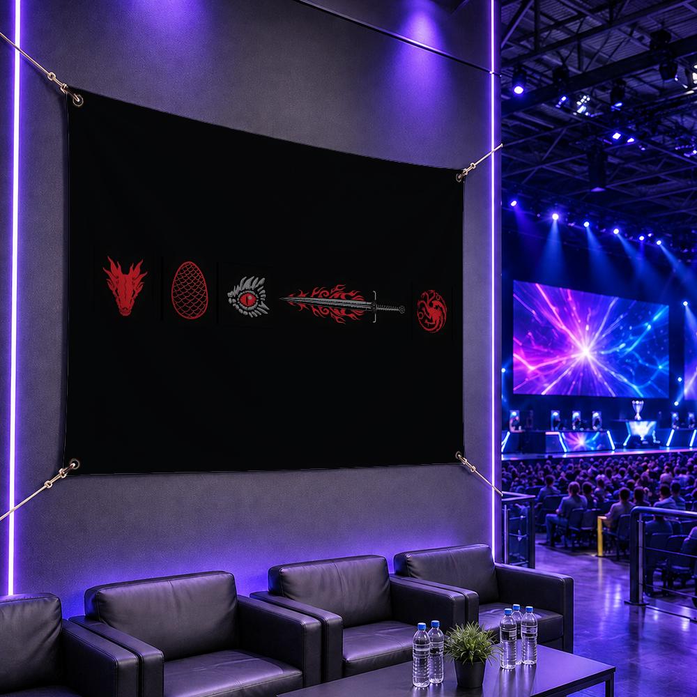 Esports Gaming House - Famous Clan H-House TargaryenS Flags Gaming