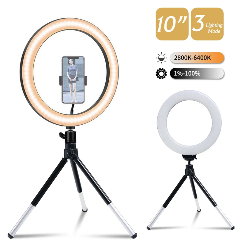Webcam Ring Light - LED Ring Light Photography Adjustable Lighting