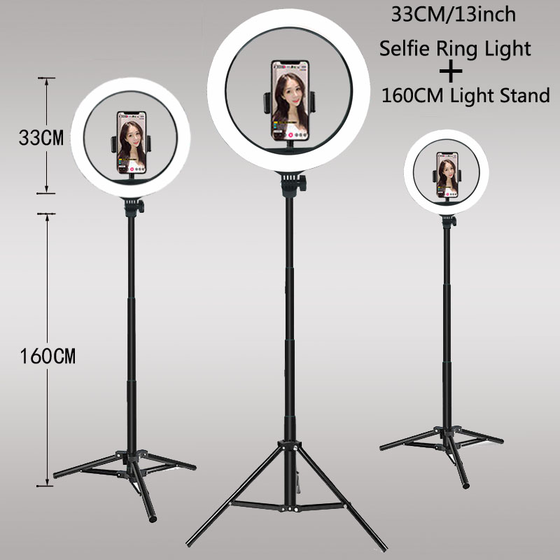Webcam Ring Light - 26 33CM Video Lights Dimmable Light