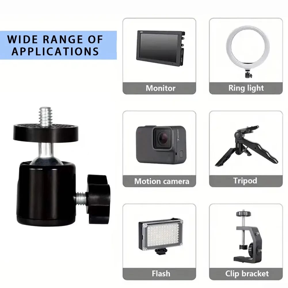 Mini Ball Head 1/4 Screw 360 S - огляд і ціна Webcam Ring Light