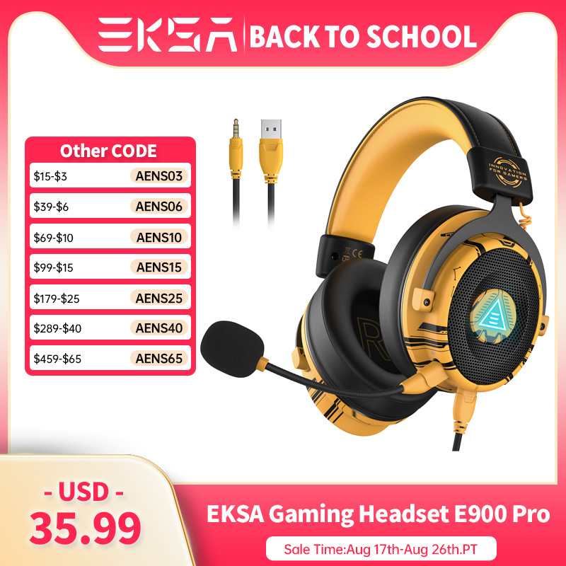 EKSA E900 Pro Upgraded Gaming  - огляд і ціна Gaming Headset 7.1