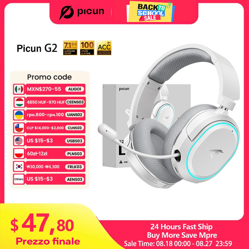 Picun G2 2.4GHz Bluetooth Wire - огляд і ціна Gaming Headset 7.1