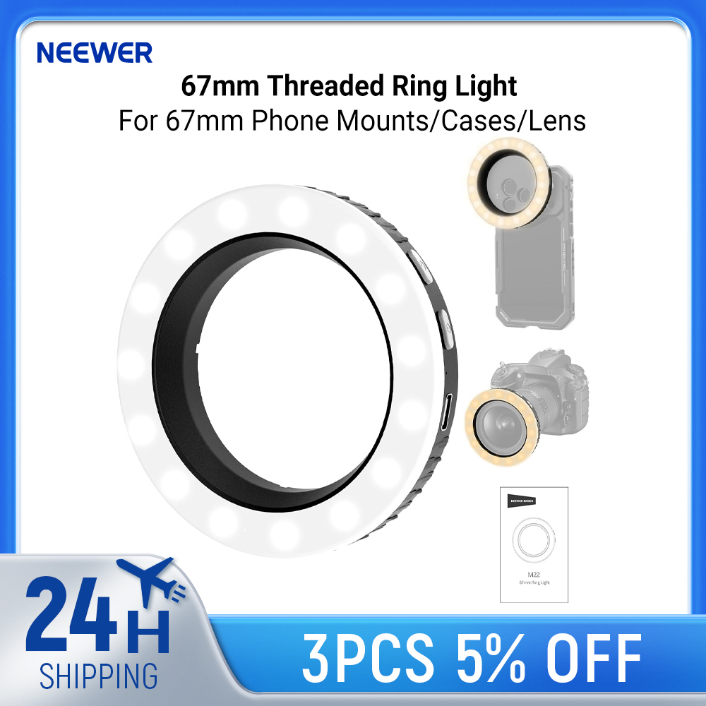 NEEWER Basics 67mm Threaded Ri - огляд і ціна Webcam Ring Light
