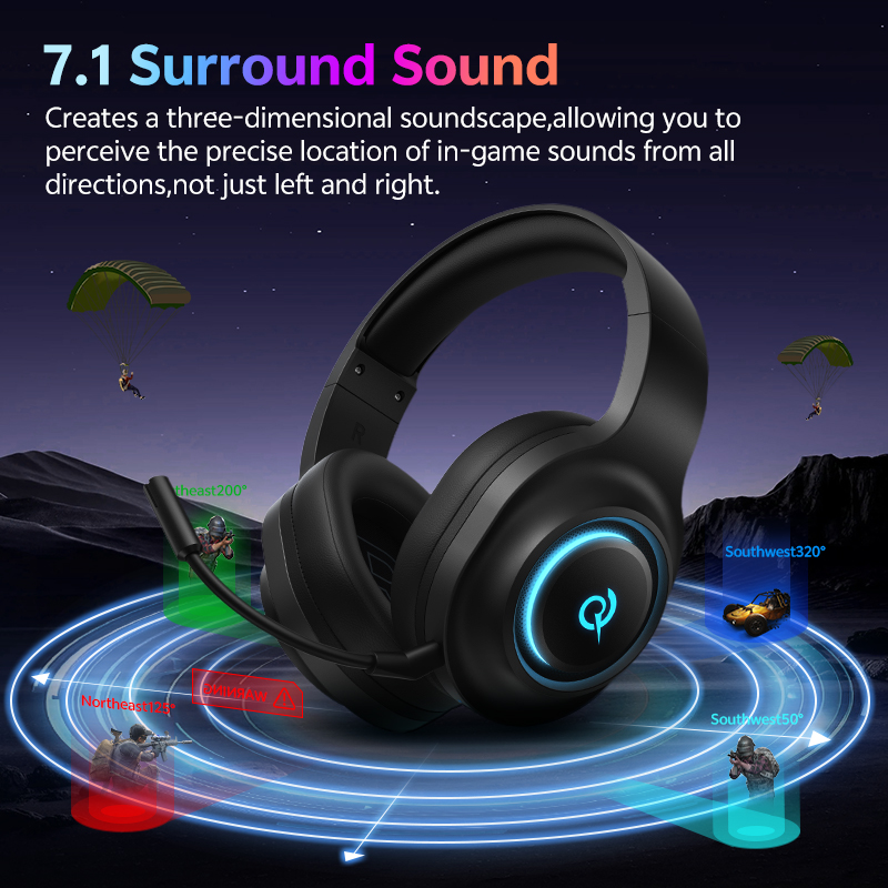 QCY Heroad V200 Gaming Headset - огляд і ціна Gaming Headset 7.1