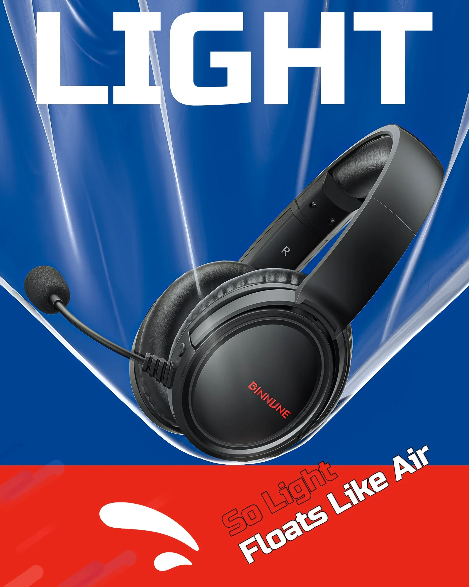 BINNUNE BW02 Wireless Gaming H - огляд і ціна Gaming Headset 7.1