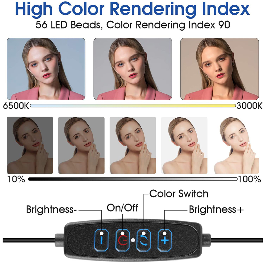 16cm LED Video Light with Stan - огляд і ціна Webcam Ring Light